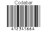 Codabar barcode