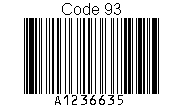 Code 93 barcode